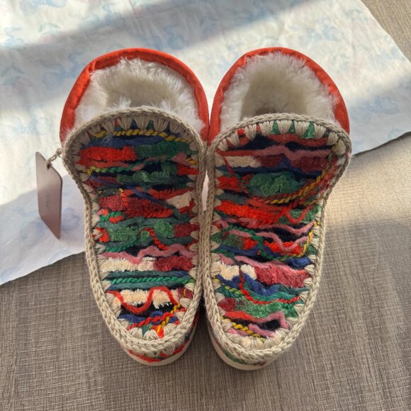 Mou Mou Eskimo Series Ethnic Round-Toe Snow Boots Women - Picture 2 of 10